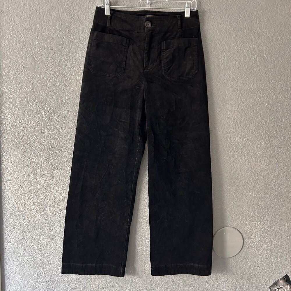 Matty M Dark Academia Corduroy Pants Wide Legs Minimalist Small High-Rise Casual